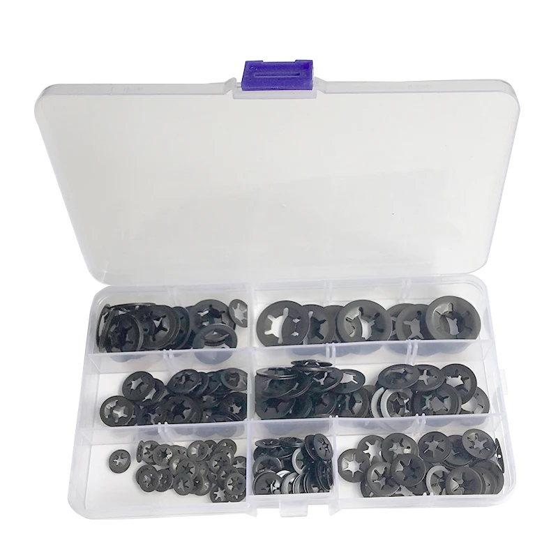 Шайбы с внутренними зубьями 280 шт. шайбы нажимным замком зажимы для скорости