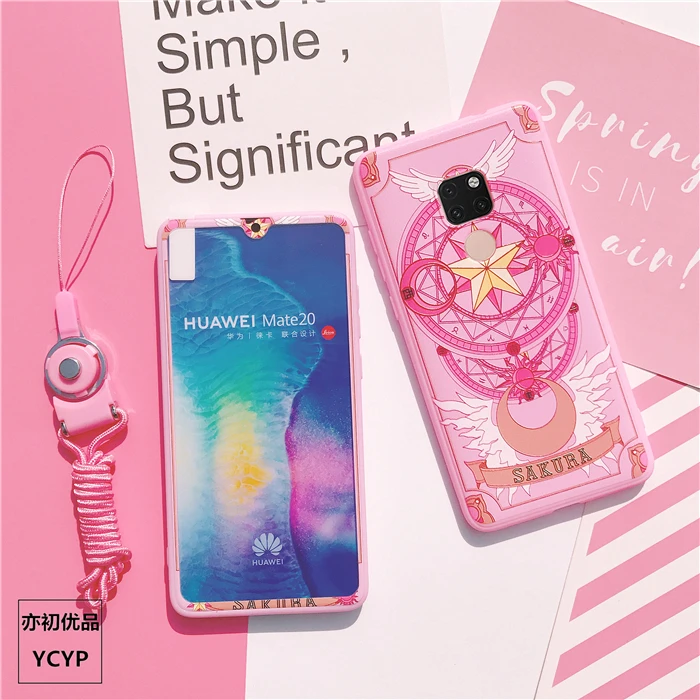 Чехол Mate 20 Cardcaptor Sakura + Защитная пленка из закаленного стекла чехол для Huawei
