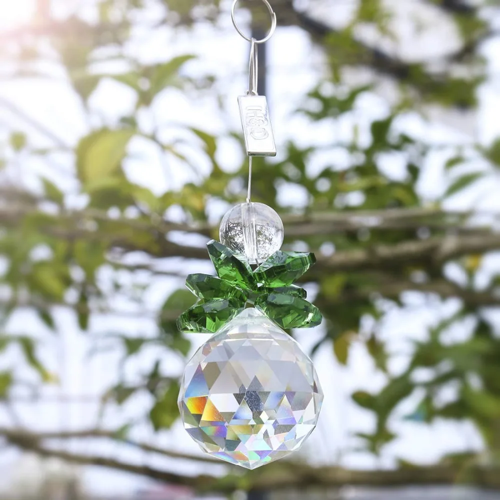 H& D гирлянда чакра спектры Радуга Suncatcher хрустальные подвески для частей люстры фэн-шуй призма для подвешивания капель(многоцветный