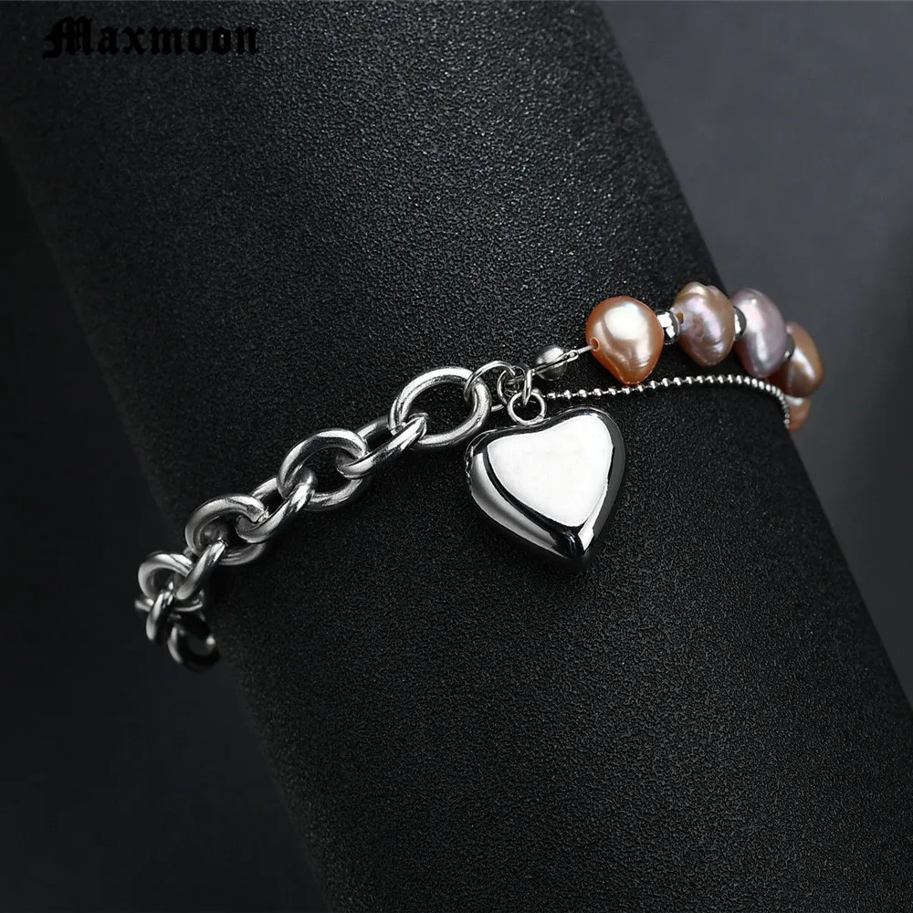 Maxmoon новые милые и имитация жемчуга бусины модная нержавеющая Подвеска для