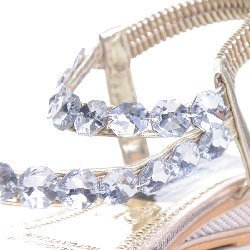 HEE GRAND/Брендовые женские босоножки на плоской подошве Вьетнамки со стразами