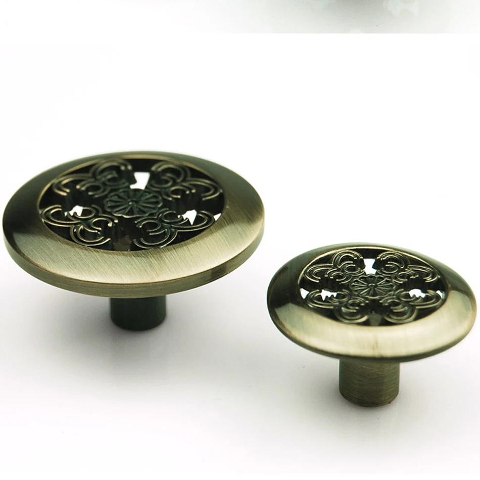 10 шт. Круглый Классическая Бронзовый Крепленийсертификаты Ящика Тянет Кабинет