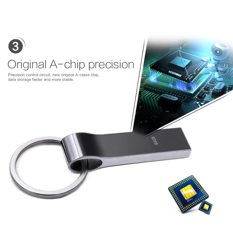 USB Flash Drive 64GB Metal Pendrive High Speed 32GB Pen Real Capacity 16GB 8GB 4GB Memory Stick cel usb | Компьютеры и офис