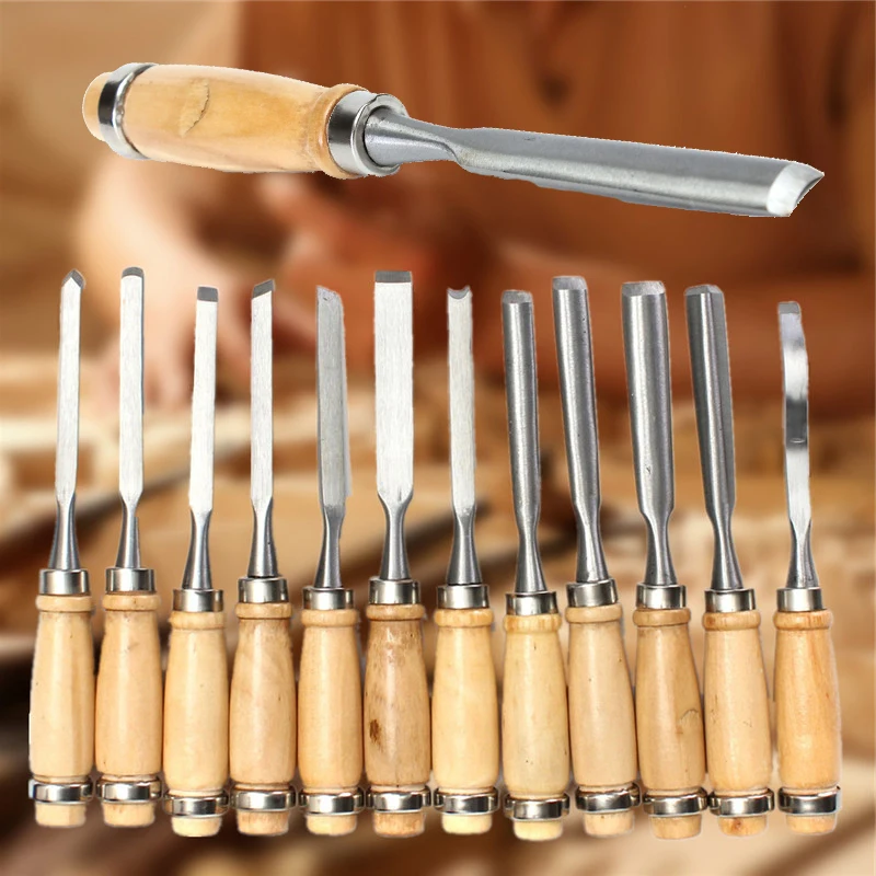 Новый набор ручных инструментов 12 шт. Профессиональный инструмент для резьбы по дереву долото лезвия из