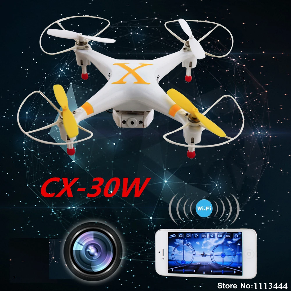 Cheerson CX-30W 4CH 2 4 ГГц 6 оси Радиоуправляемый Дрон с HD Камера Квадрокоптер iPhone Android Wi-Fi
