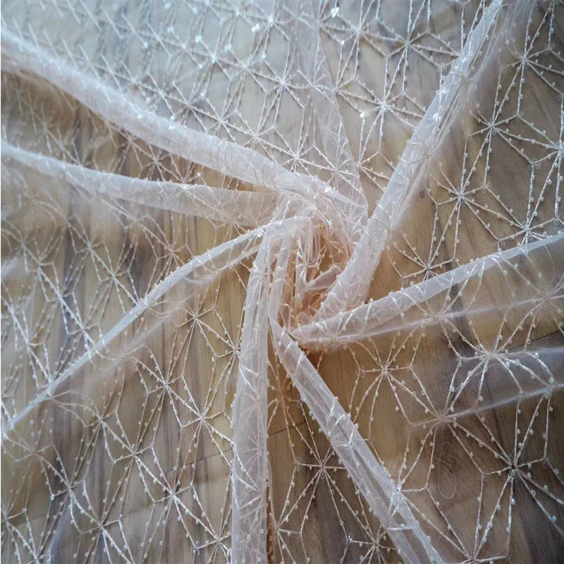 New African lace fabric 2019 French mesh beaded DIY wedding dress JH0455 | Дом и сад