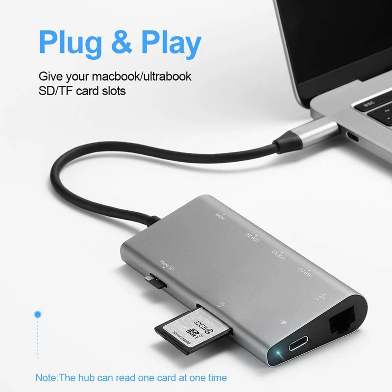 Llano usb хаб USB C концентратор для HDMI RJ45 PD Thunderbolt 3 адаптер MacBook samsung Galaxy S9/S8 huawei P20 Pro type 0