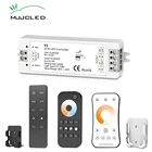 12V LED диммер WW CW LED контроллер 12V 24V 10A 2CH 2,4G LED Одноцветный CCT RF Диммер 240W беспроводной пульт дистанционного управления с держателем V2
