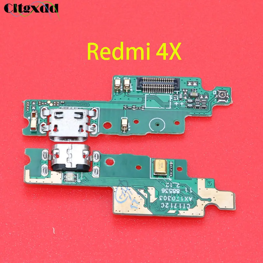 Cltgxdd микрофонный модуль+ USB плата с зарядным портом Flex кабель Разъем для Xiaomi Redmi 1 2 3 3S 4 4A 4X5 5plus 5A 6 6A S2 - Цвет: for redmi 4X
