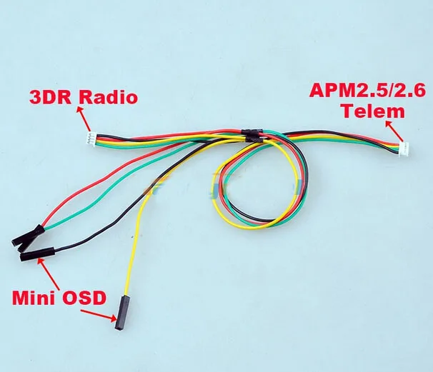 APM 2 5/2 6 подключение к 3DR телеметрическому радио/OSD Y Тип кабеля Телеметрия/OSD кабель