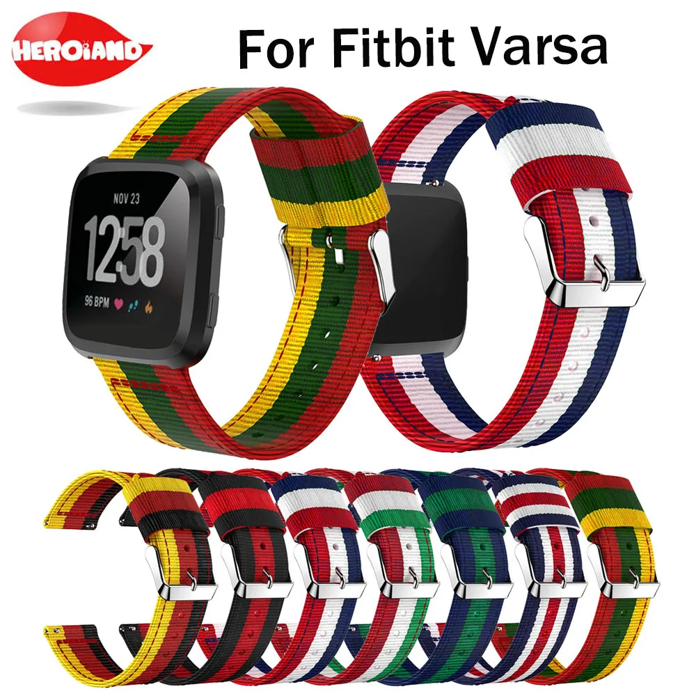 Ремешок сменный нейлоновый для Fitbit Versa спортивный браслет наручных часов