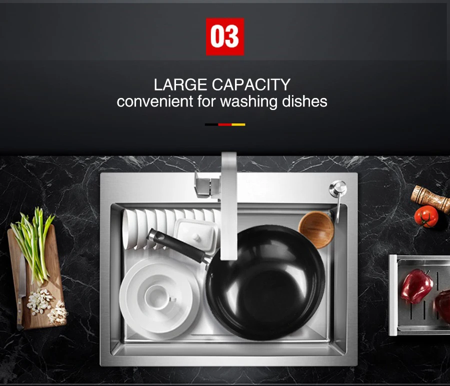 QINGYU ELEVEN кухонная раковина без свинца, austenitic, ручная работа, матовая 304 нержавеющая сталь, толщина 3 мм, одинарная чаша, кухонная раковина