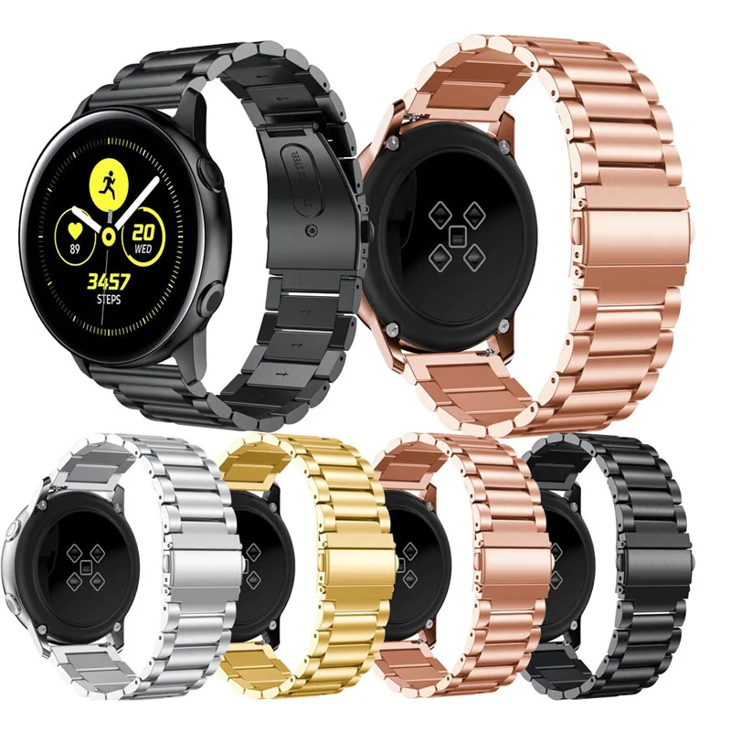 

20mm Bracelet For Samsung Galaxy Watch Active Gear S2 Classic smartwatch Strap Metal steel band for Samsung Galaxy 42mm strap