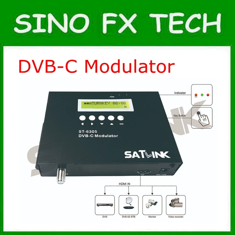 Оригинальный Satlink ST 6305 DVB C преобразования сигнала HD для RF выход преобразует