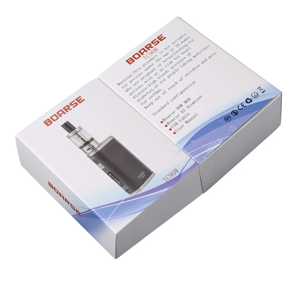 Натуральная WHK TC90w электронной сигареты коробка Mod Vape Starter Kit 0 2/0.5ohm 2 мл бак 2200 мАч