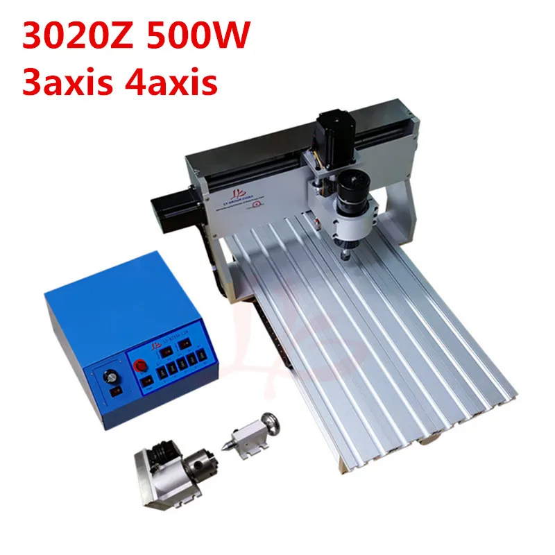 Мини DIY 3040 500 Вт 3 оси 4 ЧПУ фрезерный станок для гравировки резки сверлильный