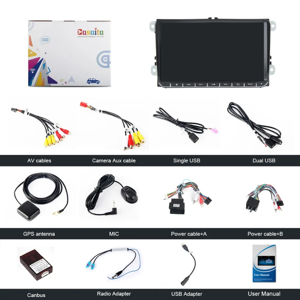 Dasaita 9 "Android 0 автомобильный GPS плеер Navi для Seat Leon Alhambra fior Altea Toledo 2G + 16G авто стерео