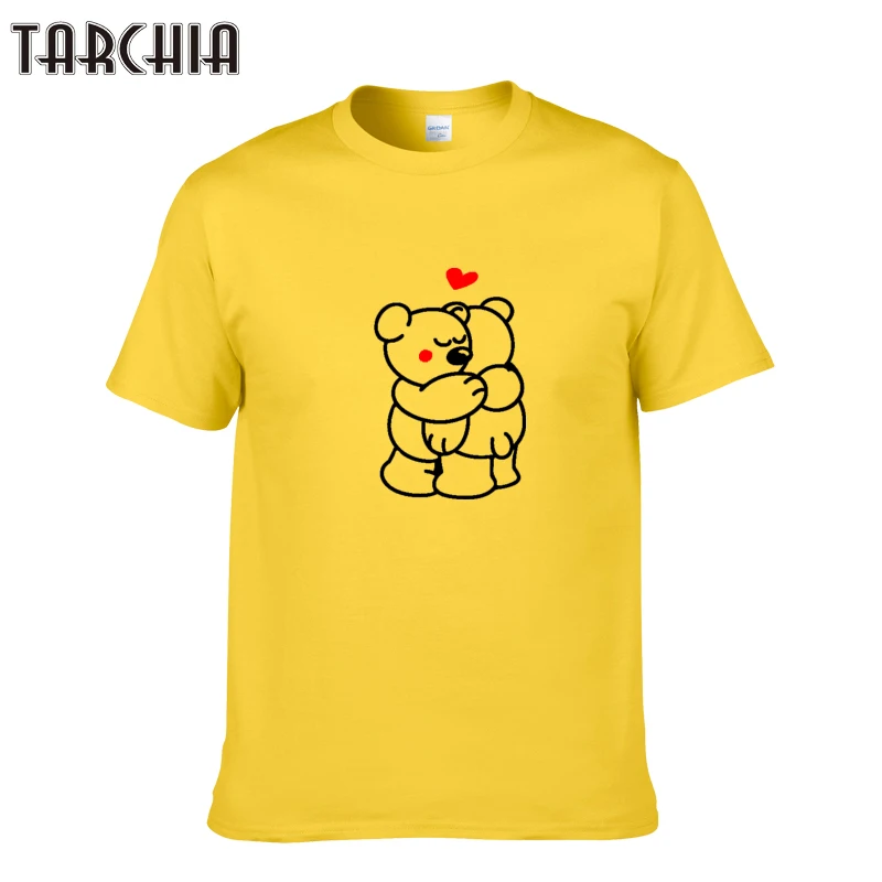 Футболка TARCHIA мужская приталенная хлопок короткий рукав симпатичная парная с