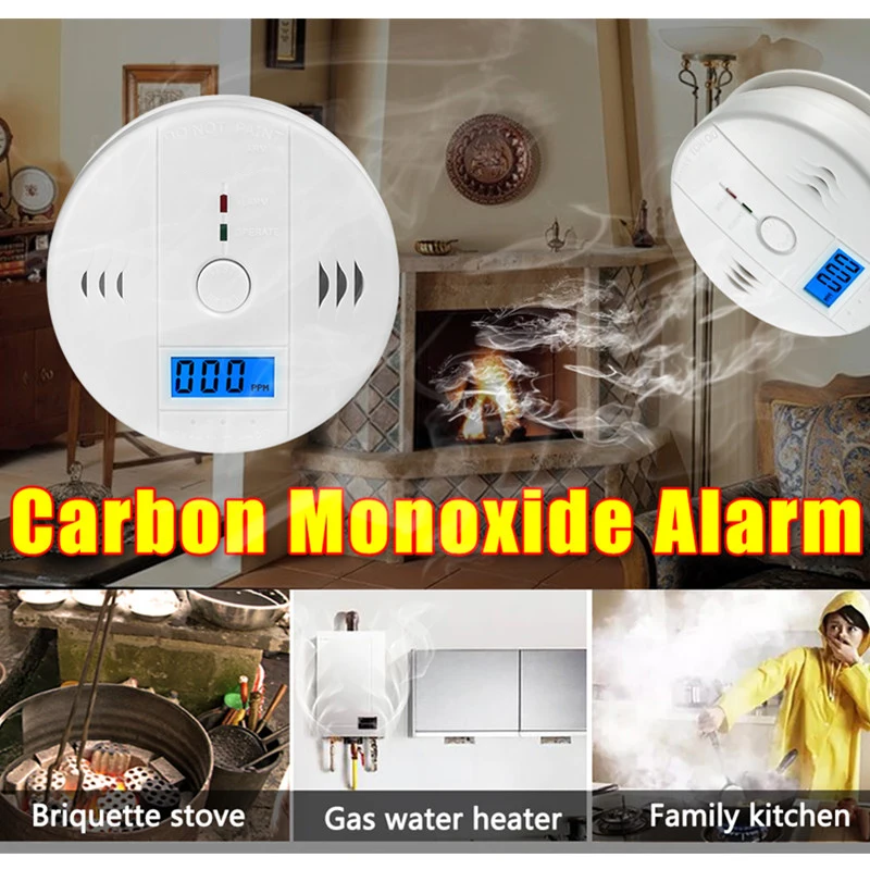 

Mini Gas Sensor Digital LCD Alarm Carbon Monoxide Detector Portable CO Detector Meter for Home Carbon Monoxide Work Alone 85db