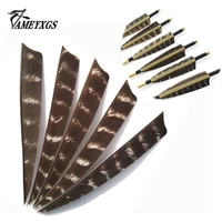 60pcs archery 5 inch arrow feather shield parabolic natural turkey feather fletching vanes hunting shooting arrow accessories
