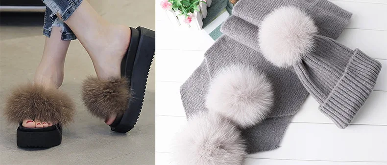 5 шт./лот натуральный шарик из меха лисы DIY Аксессуары Одежда обувь шапки лисий мех помпоны меховые шарики Окрашенные Натуральный мех помпон