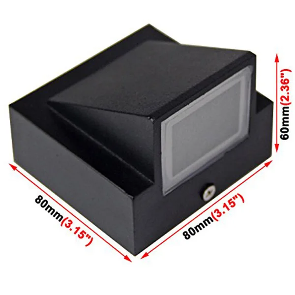 Brand New 3W LED Outdoor Exterior Wall Step Down Light Fixture Lamp Black Finish Warm White | Освещение