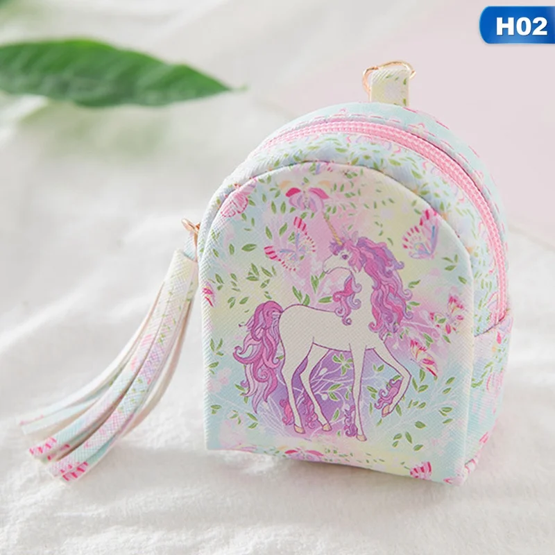 H02 Модный маленький кошелек с подвеской, модная мини-сумочка из искусственной кожи на молнии с кисточкой, сумочка для монет, сумочка в форме портмоне - Цвет: H02