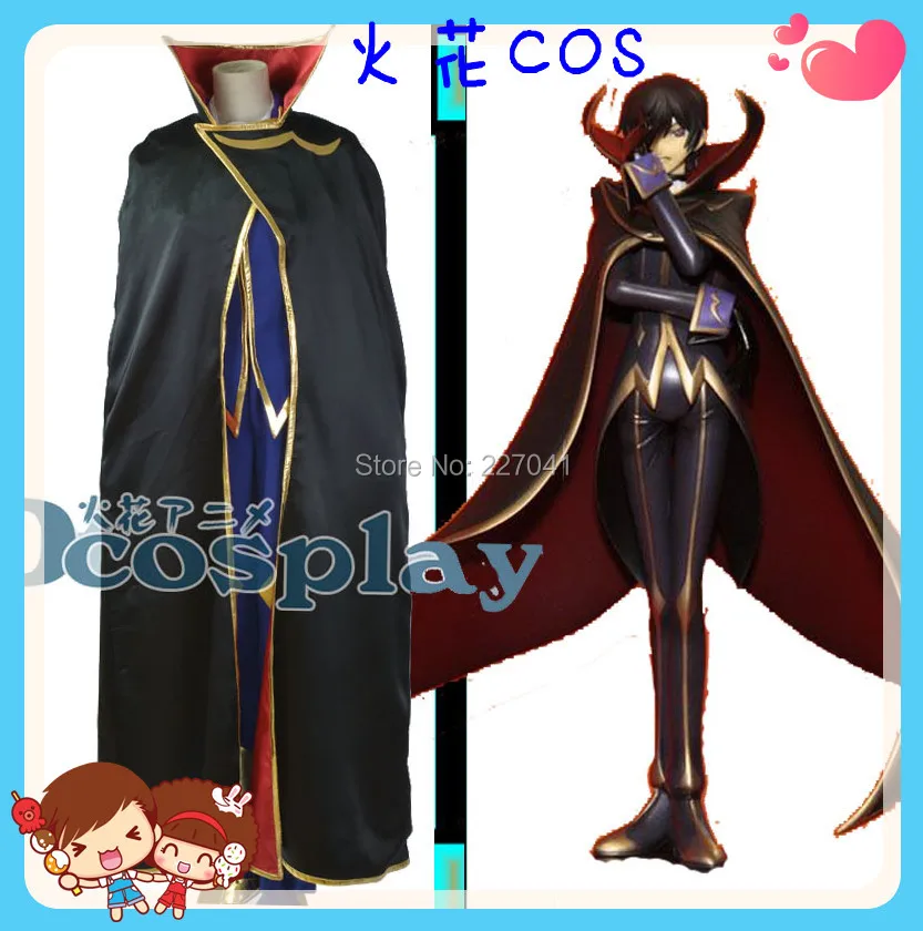 Аниме код Geass ZERO Lelouch Lamperouge Косплей костюмы на Хэллоуин заказ Бесплатная