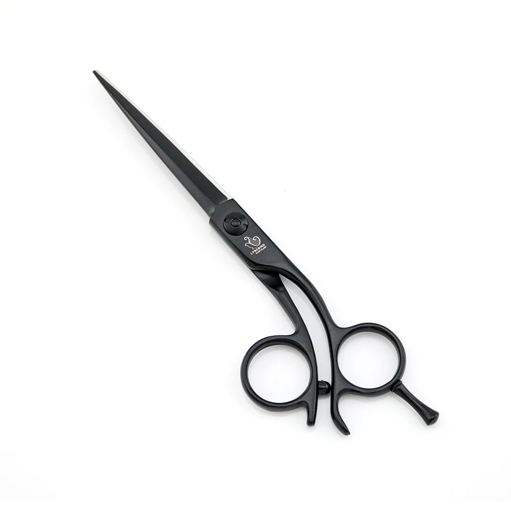 Ножницы для волос 6 дюймов Черные ножницы Z зубцы лезвие бритвы Сгибаемая ручка FT1