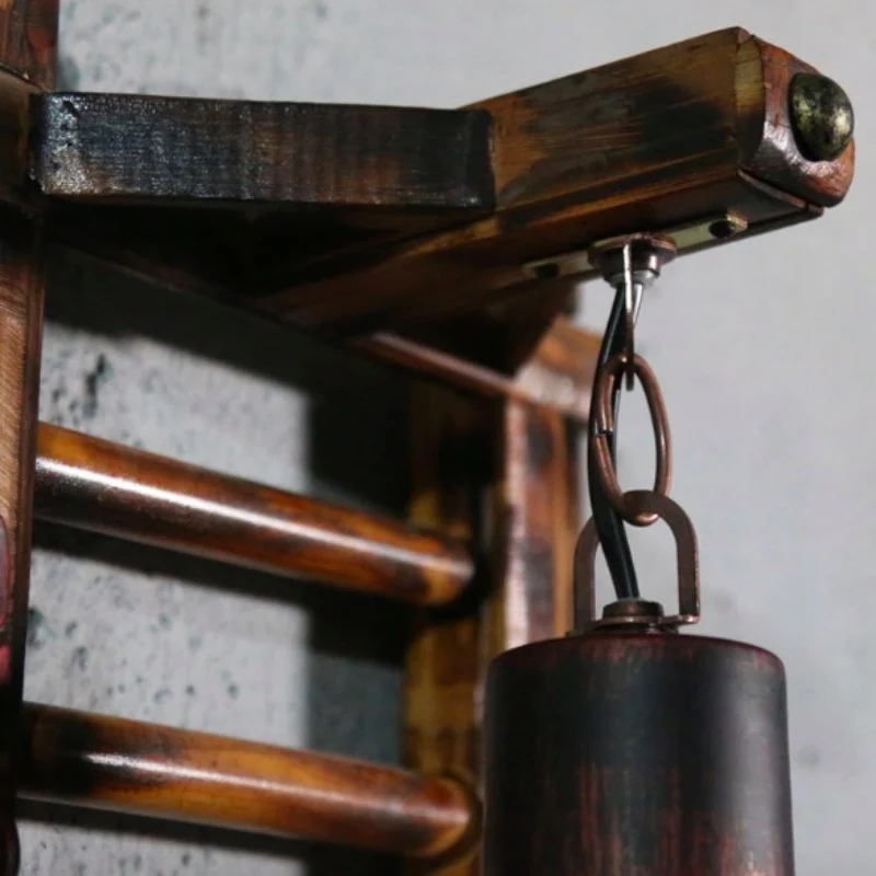 Восточно-Азиатская ручная китайская бамбуковая железная настенная лампа Led E27 для гостиной, ресторана, кофейни, входа, высотой 33 см, 1786.