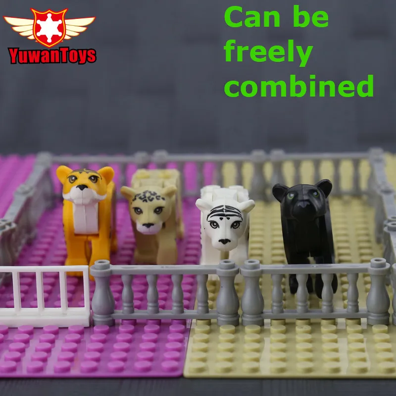 Строительные блоки MOC Friends City креативный мини город животные мир тигра пантера