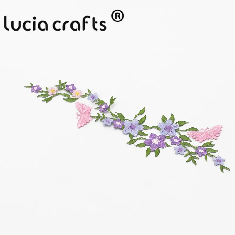 Продажа Lucia crafts 1 шт. 27*6 5 см вышитые цветочные заплатки железные сделай сам