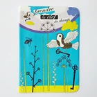 Обложка для паспорта, из ПВХ кожи, 14 х9.6 см, с изображением сердца, ключа и птицы