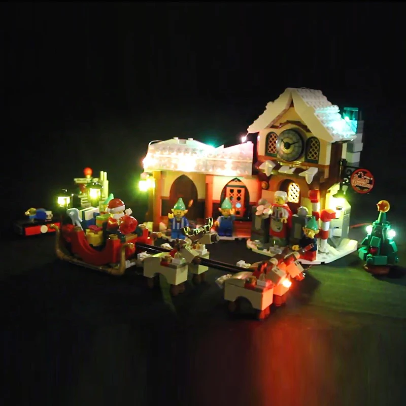 Набор светодиодных ламп для мастерской Lego 10245 Санта-Клауса рабочая камера отца