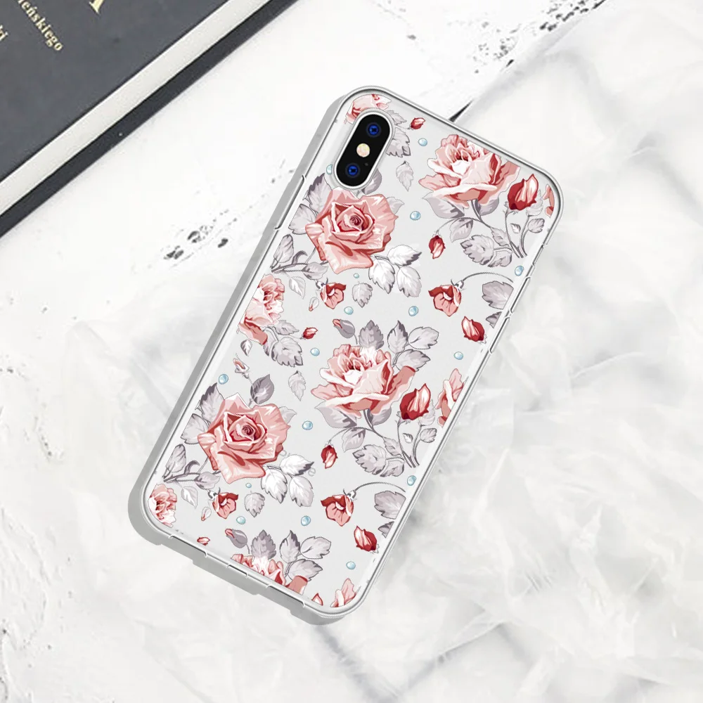 Мультяшный чехол для телефона с милыми растениями и цветами iPhone XR X MAX 5 5S 6 6S 7 8 Plus