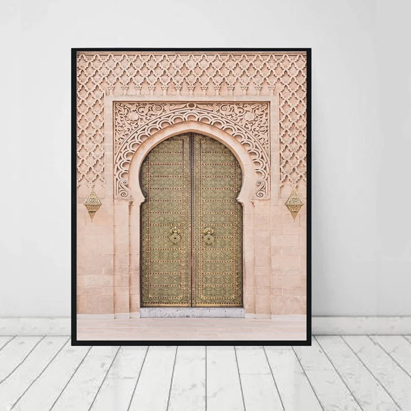 Современное настенное искусство древние ворота Марокко дверь холст живопись