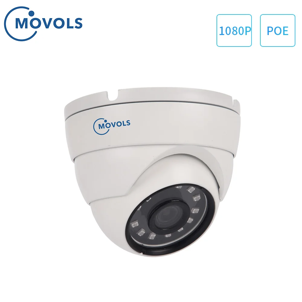 Movols Poe IP камера 1080P купол безопасности наружная Водонепроницаемая наблюдения CCTV