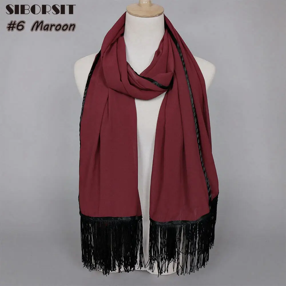 Весна и осень в национальном стиле чистый цвет пузыря шифон материал шарф