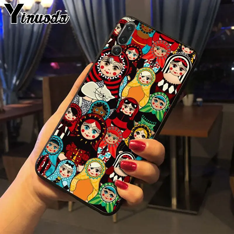 Yinuoda милые русские куклы узор Матрешка аксессуары для телефона чехол huawei p20 pro p20lite