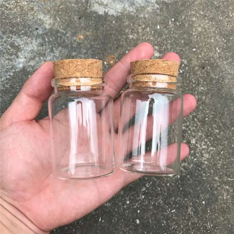 80ml Glass Bottles With Cork Small Transparent Mini Empty Glass Vials Jars Container Clear Food Botlles Eco-Friendly 12pcs/lot