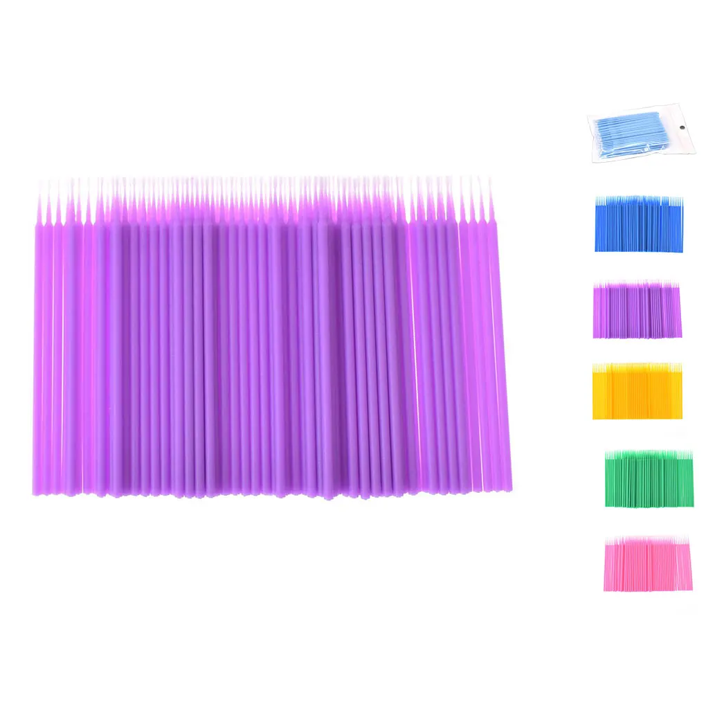 100 шт. одноразовые пластиковые палочки для бровей и ресниц|Ватные палочки| |