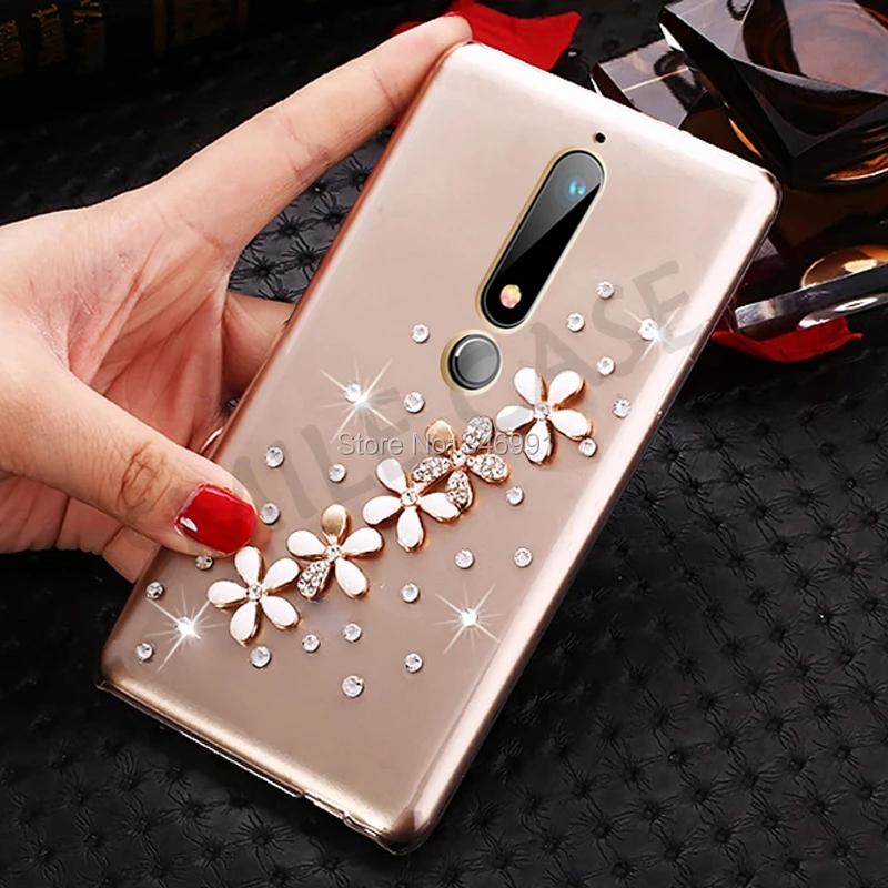 Чехол Smile для Nokia 6 2018 Funda 5 дюймов прозрачный пластиковый чехол со стразами 1 Чехлы