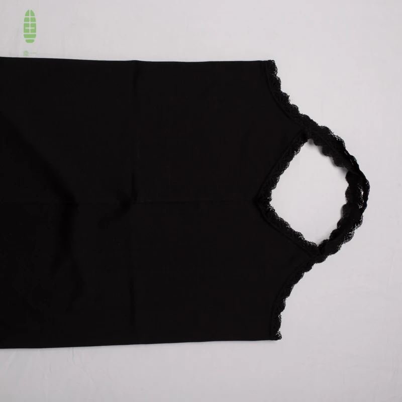 Тонкий Топ Guiyi из нейлона с кружевом черного или белого цвета на бретелях для лета