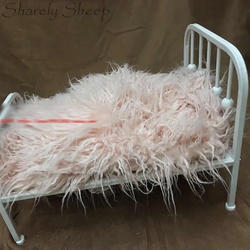Newborn Photography Prop Vintage Iron White Bed Baby Boy Photo Shoot Studio Posing Rustic Crib Log Infant | Детская одежда и обувь
