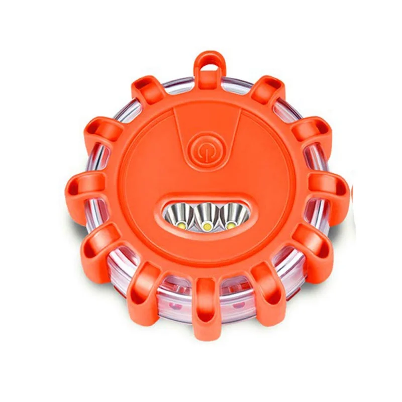 7th battery-orange LED Road Flare Red LED Safety Flare Flashlight Magnet Flashing Warning Night Lights Roadside Emergency Flares For Car - Цвет: 7th battery-orange