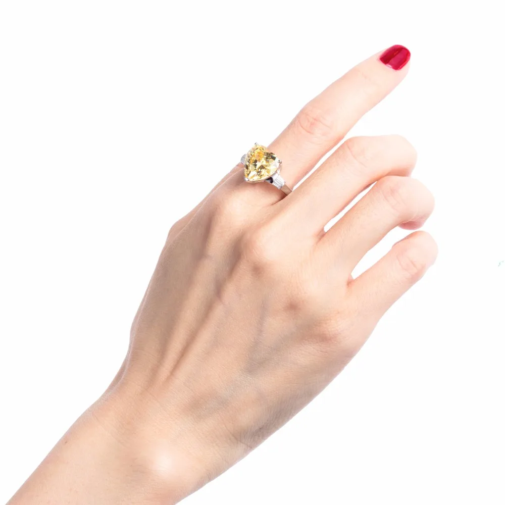 Женское кольцо из серебра 925 пробы с покрытием белого золота 18 пробы|white gold|18k white