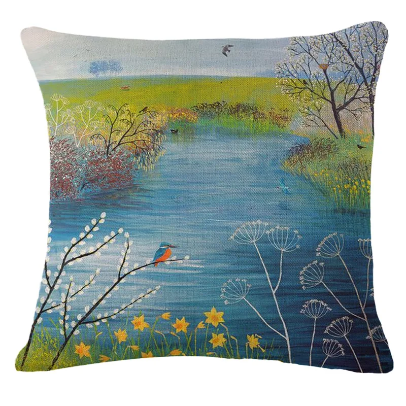 Ee11 Скандинавская ручная роспись весенний вид птицы дерево цветочный оптовая