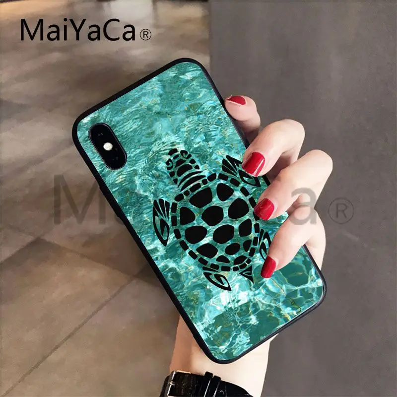 1 MaiYaCa морская черепаха Аква Мягкий ТПУ узор чехол для телефона задняя крышка Coque для iphone 5 5s 5c SE и 6 6s 7 7plus 8 8plus чехол для телефона - Цвет: 1