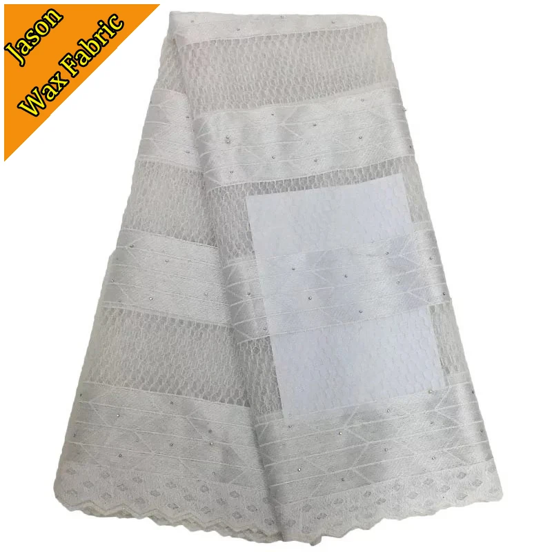 Последние Дизайн африканский шнурок 2017 французского кружева с камнями в