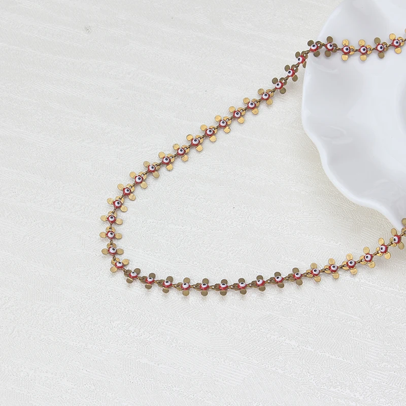 Цепочка Счастливый глаз цепочка с цветными бусинами для аксессуаров|jewelry making